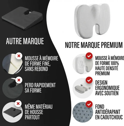 Coussin assise coccyx mémoire de forme