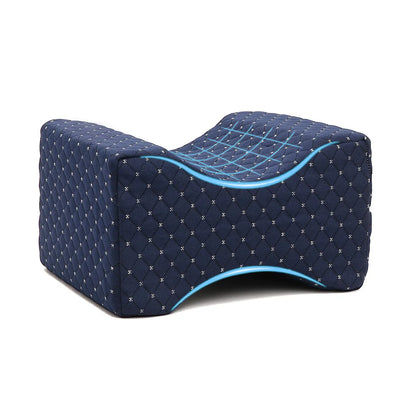 Image produit d'un coussin genoux ergonomique bleu sur fond blanc