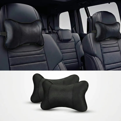 Coussin repose-tête ergonomique en cuir 