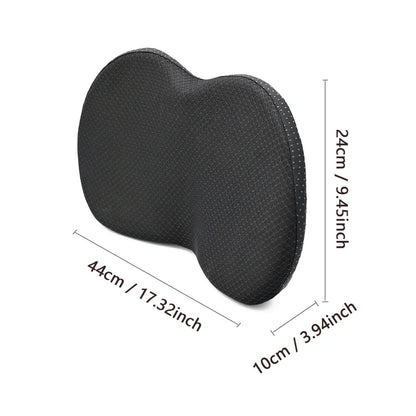 Schéma technique de l'oreiller cervical blanc indiquant une longueur de 50 cm, une largeur de 30 cm et une double hauteur de 10 cm et 5,5 cm pour un soutien ergonomique.