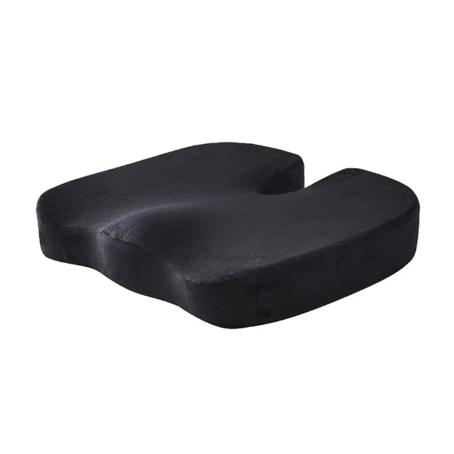 image du coussin pour coccyx noir sur fond blanc